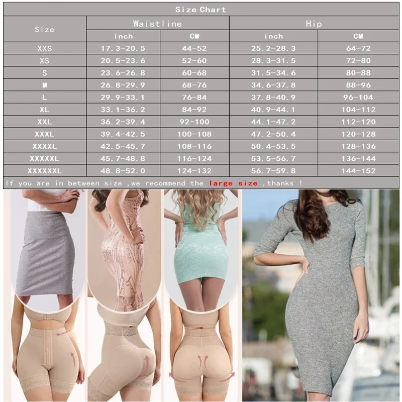 AfruliA High Compression Underwear Short Waist Trainer Body Shaper Fajas Corset Shapewear Sexy Butt Lifter Tummy Control Panties