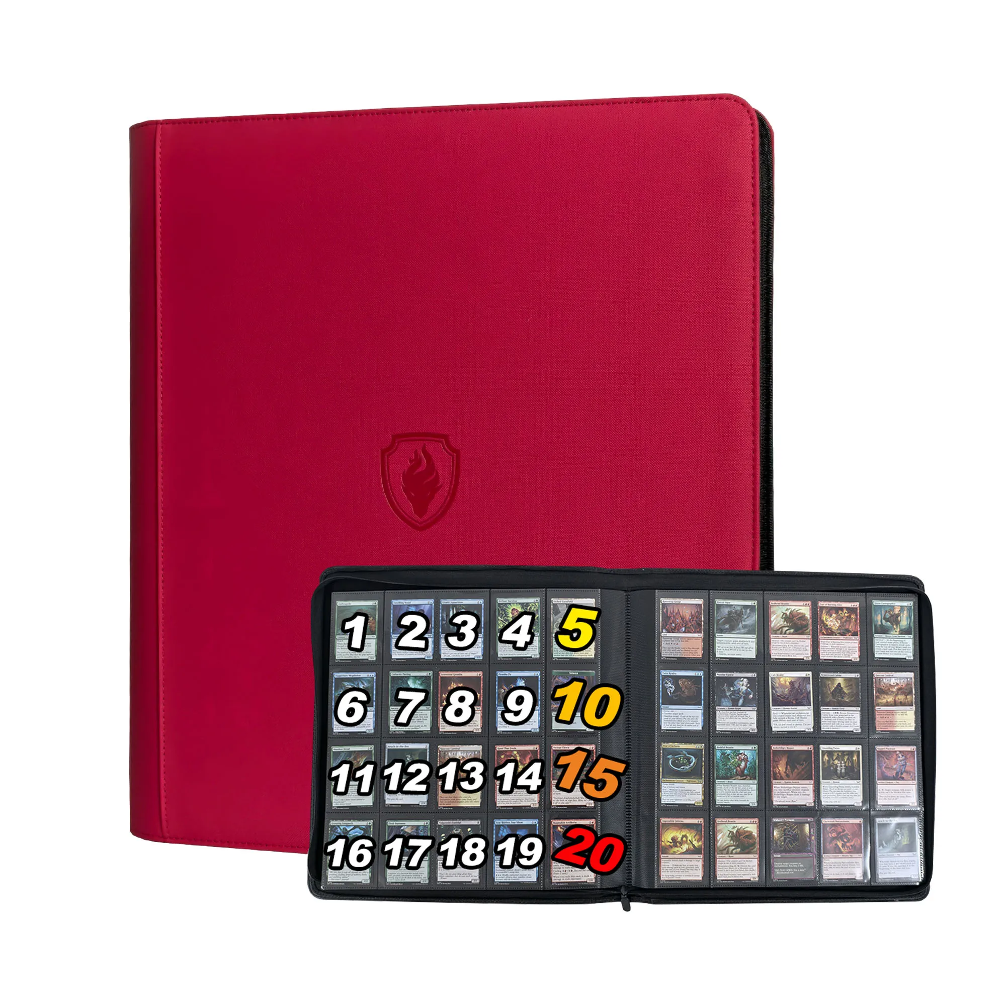 1280+ kaarten 20-pocket kaartenmap verzamelalbum - pagina's geschikt voor gamekaarten, sportkaarten en andere kaarten - afbeelding 1