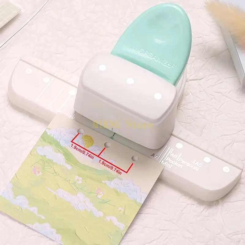 3 отверстия бумаги 4mm Horles Ручной перфунер из листового бумаги Poop Pupper для планировщиков документирует школьные