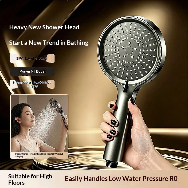 High Pressure Shower Head Set with Handheld, Bathroom Rain Booster Spray Nozzle