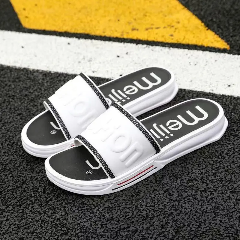 

Summer New Big Size Men Flat Sole Slippers Soft Sole Non Slip Open Toe Anti Odor Lightweight Home Slipper Outdoor Beach Slipper