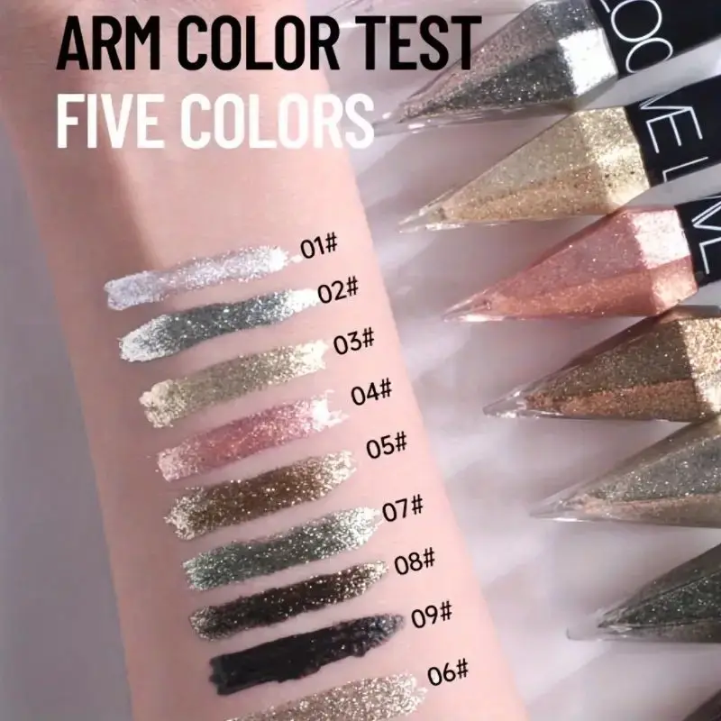 قطعة واحدة من ظلال العيون السائلة المقاومة للماء متعددة الألوان والتي تدوم طويلاً، سهلة المظهر اللامع وطويل الأمد،