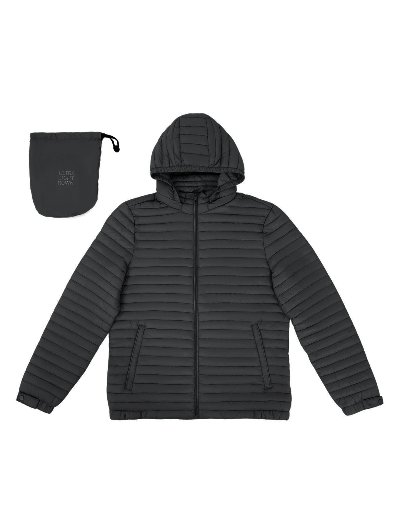 

Mens Winter Cotton Padded Jacket Detachable Hood Quilted Ribbed Coat Casual Warm Outdoor Workwear Versatile Thermal Parka
