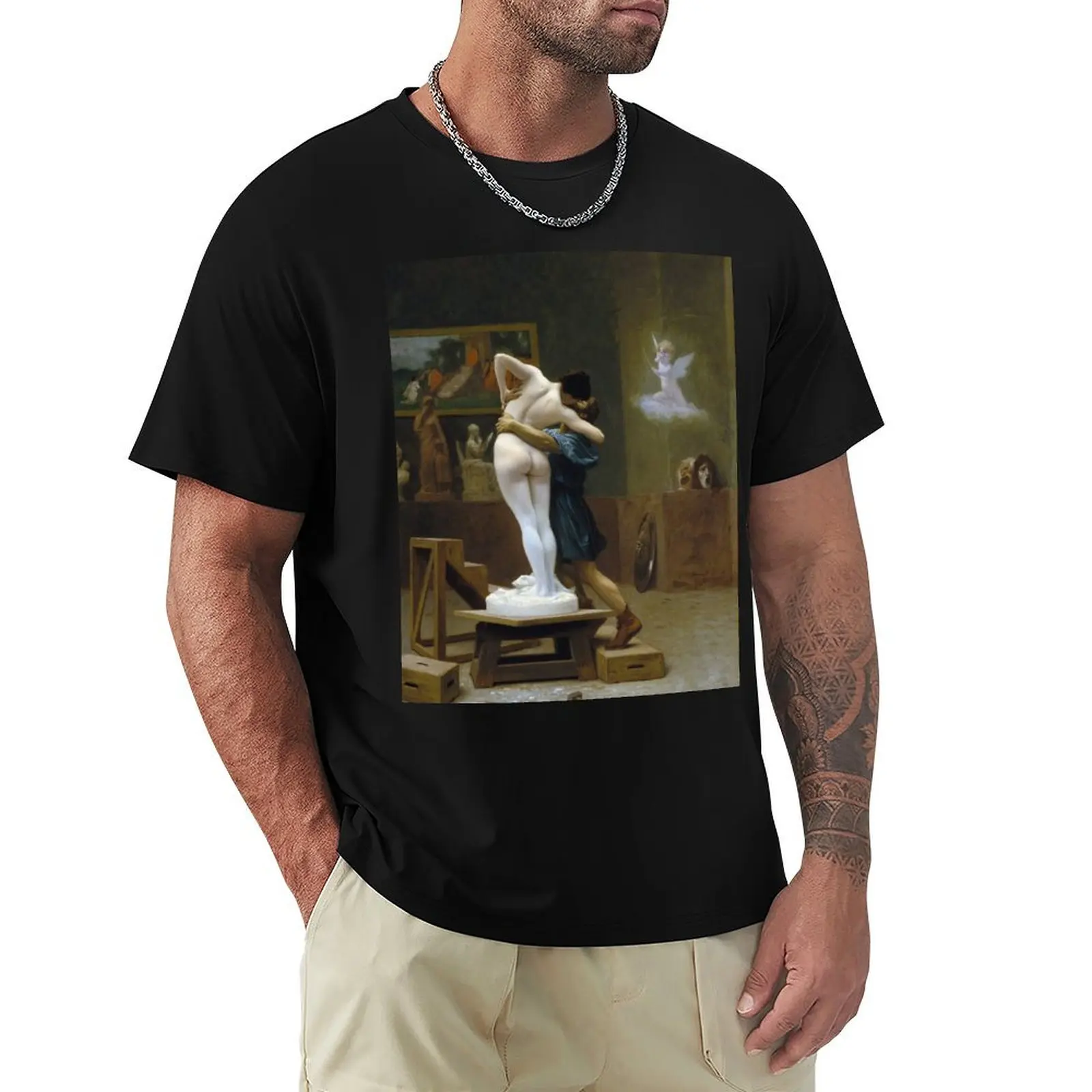 Jean-Leon Gerome - Pygmalion And Galatea T-Shirt vintage graphic t shirt vintage oversizeds slim fit t shirts for men