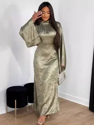 Eid musulmán vestido de fiesta sedoso para mujer Ramadán Abaya Vestidos largos Marruecos Vestidos Largos Dubai Turquía bata Jalabiya 2024