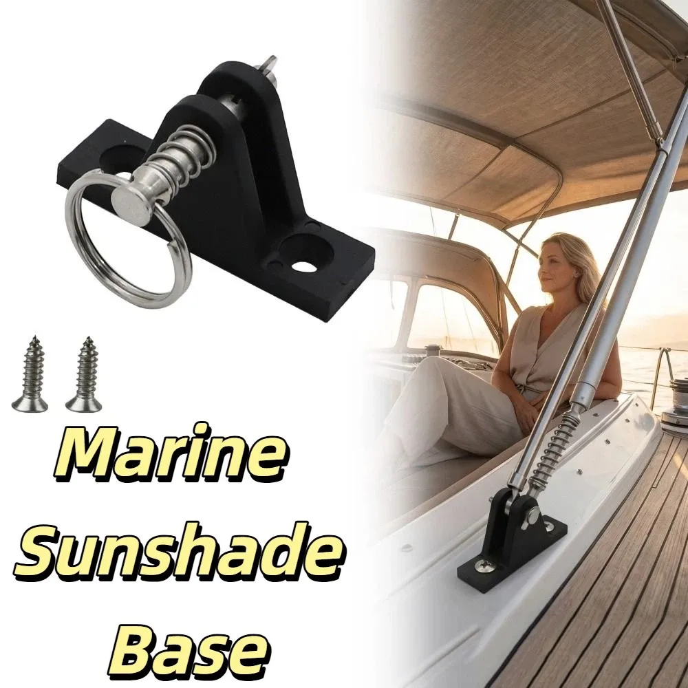 

Plastic Material Boat Sunshade Canopy Base Circular Pin Black Nylon Material Circular Pin Float Bottom Seat Pyramid Base