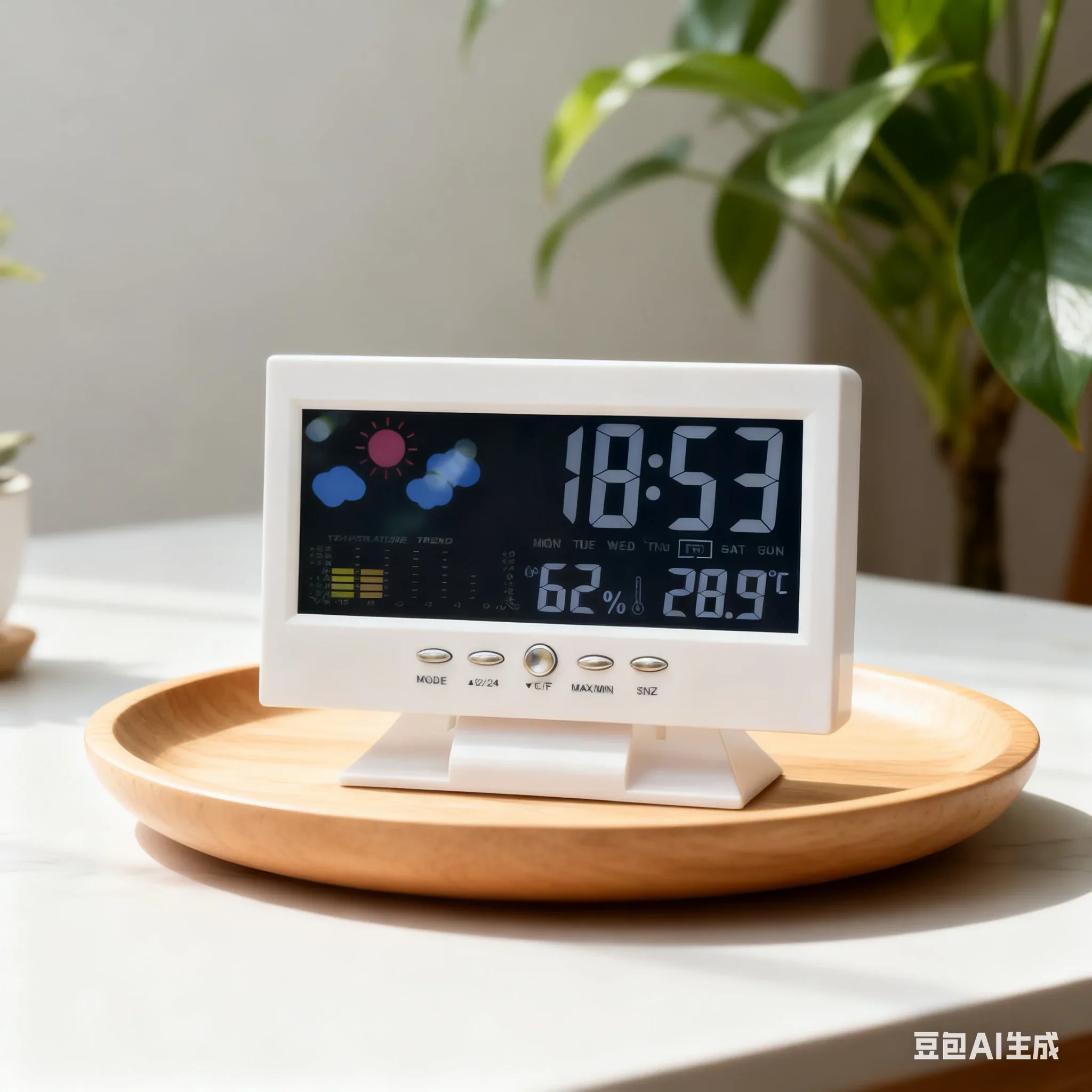 

Электронный будильник, многофункциональный голосовой дисплей для времени, температуры, влажности, светодиодный цветной экран, погодные часы