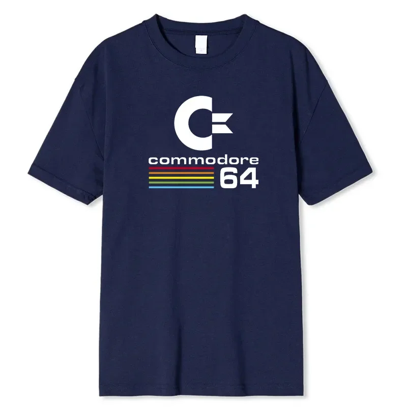 Summer Loose Men T-shirts Commodore 64 Printed T-Shirt C64 SID Amiga Retro Cool Street Short Sleeve Top Tee Cotton Clothes