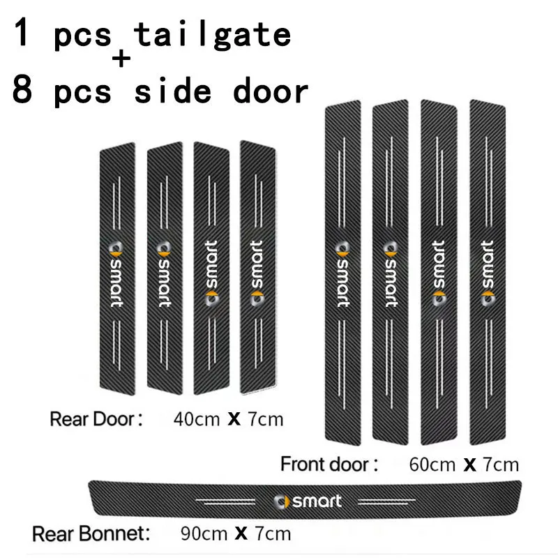 Car doorsill Protective Sticker Tape Anti Scratch Waterproof Tape For Mercedes Smart Fortwo Forfour 450 451 453 Accessories view 6