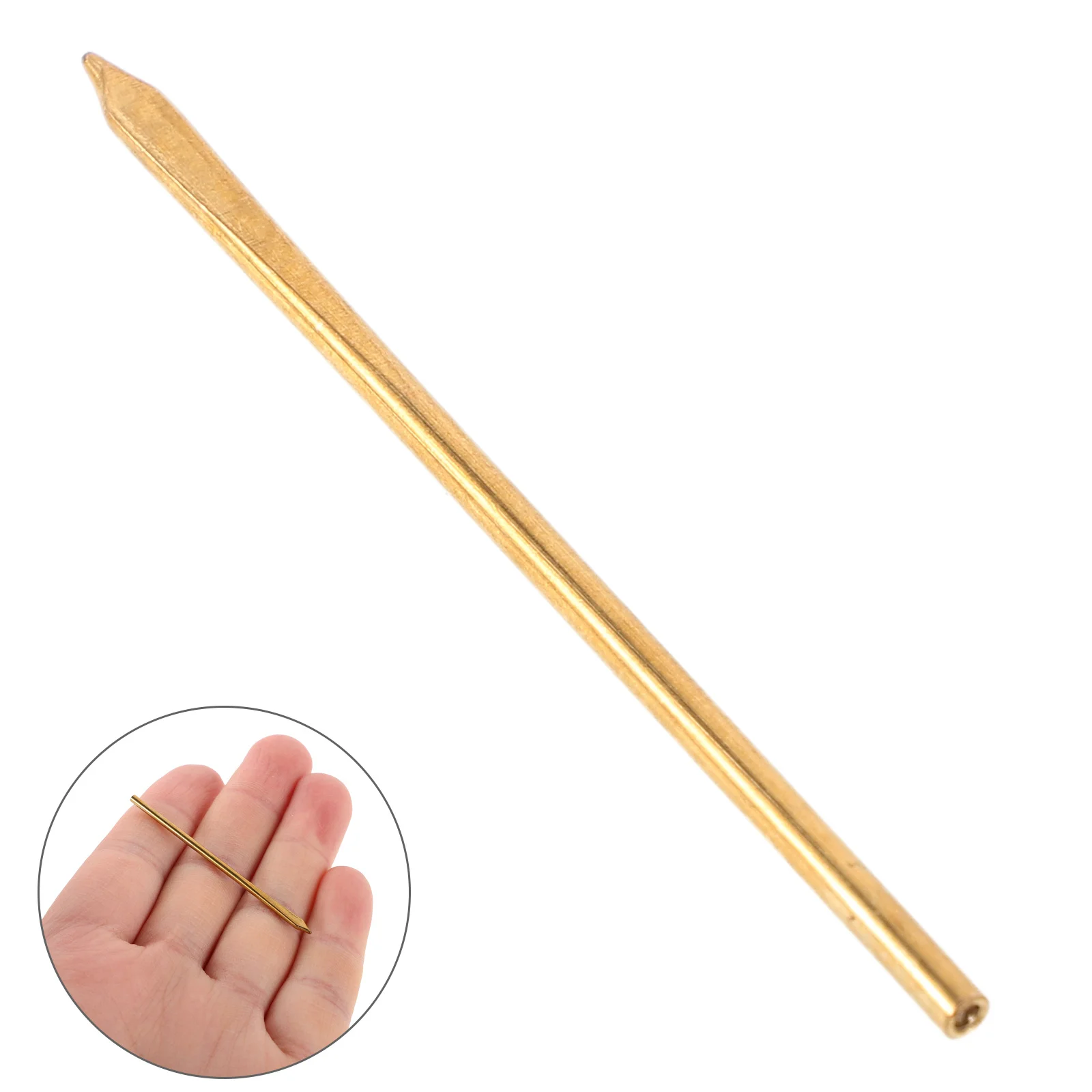 

Brass Lacing Needle Flat Head Manual Threading Tool Hand Stitching Needle for DIY Leathercraft Jewelry Making Precise