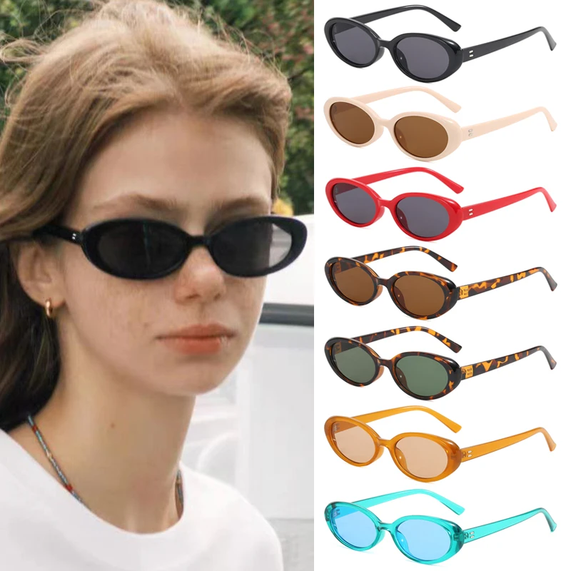 4pcs/7pc Small Oval Sun Glasses Vintage Oval Sunglasses 2024 Men Small Oval Sun Glasses Retro Fashion Women Sun Glasses Oculus ﻿