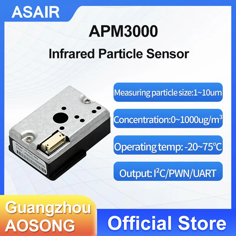 ASAIR Infrared Dust Particle Sensor pm2.5 Sensor Detection Module APM3000