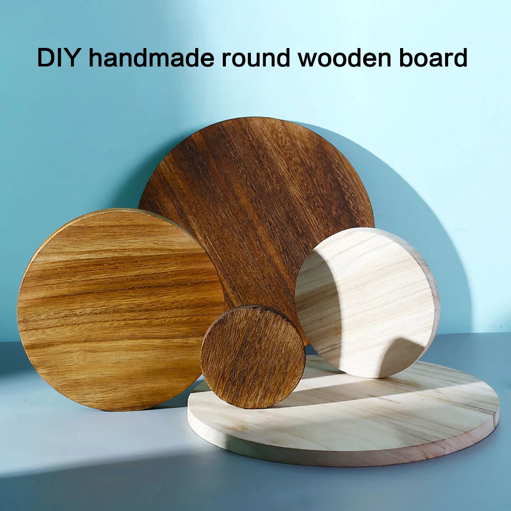 

2 шт., круглый деревянный лист ручной работы для подставки для украшения дома 10-30 см, круглый лист из цельного дерева, песочный стол, модель здания, материал