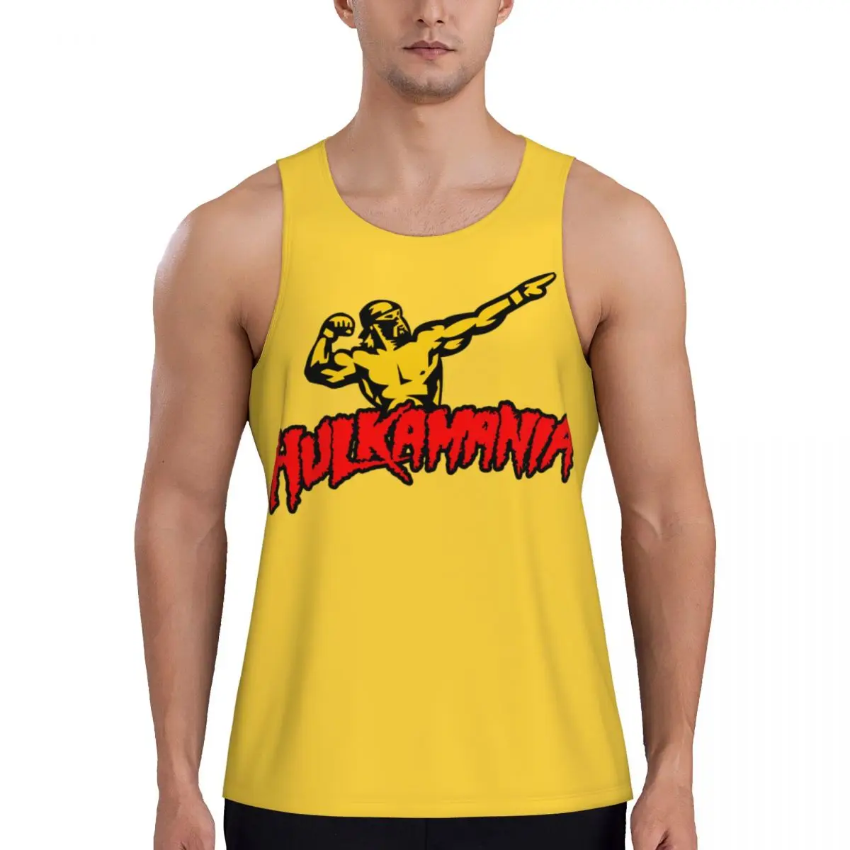 

Brave Hulkamania Hulk Hogan Bodybuilding Printed Tank Tops Mens Vest Male Sleeveless Shirt Gym Fitnes Sports Clothing