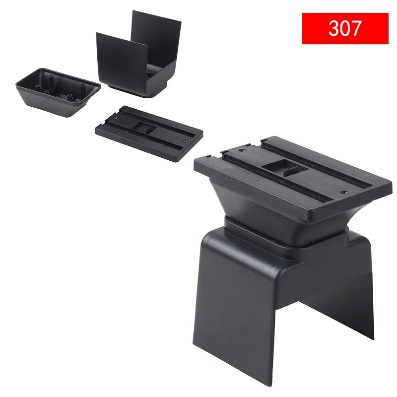 NEW For Peugeot 307 Armrest box For Peugeot 307 CC Convertible Car Armrest box Central Storage Retrofit with USB Car Accessories