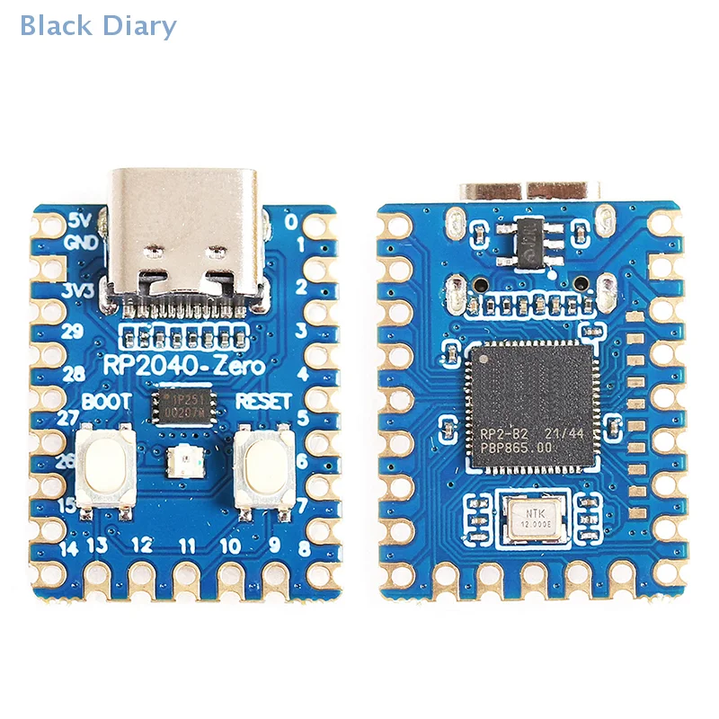 RP2040-Zero Raspberry Pi Мини-микроконтроллер PICO Модуль макетной платы RP2040 Двухъядерный процессор Cortex M0 + 2 МБ Flash