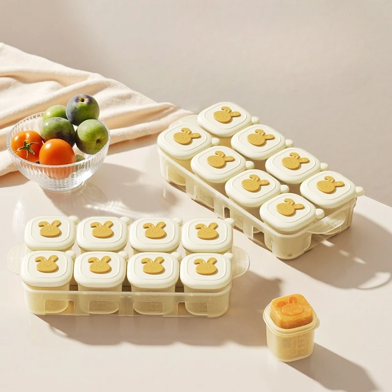 Baby Complementary Food Freezer Individual Dispenser Baby Silicone Complementary Food Container Steamable