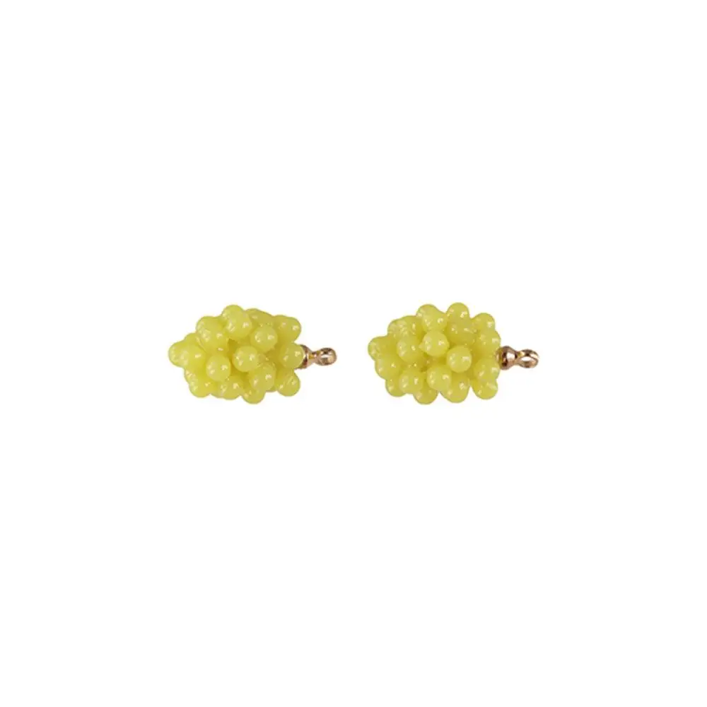 2PCS Grape 3D Fruit Charm Resin Ornaments Pomegranate Mini Jewelry Making Ornaments Cute Honey Peach Pendant Accessories DIY