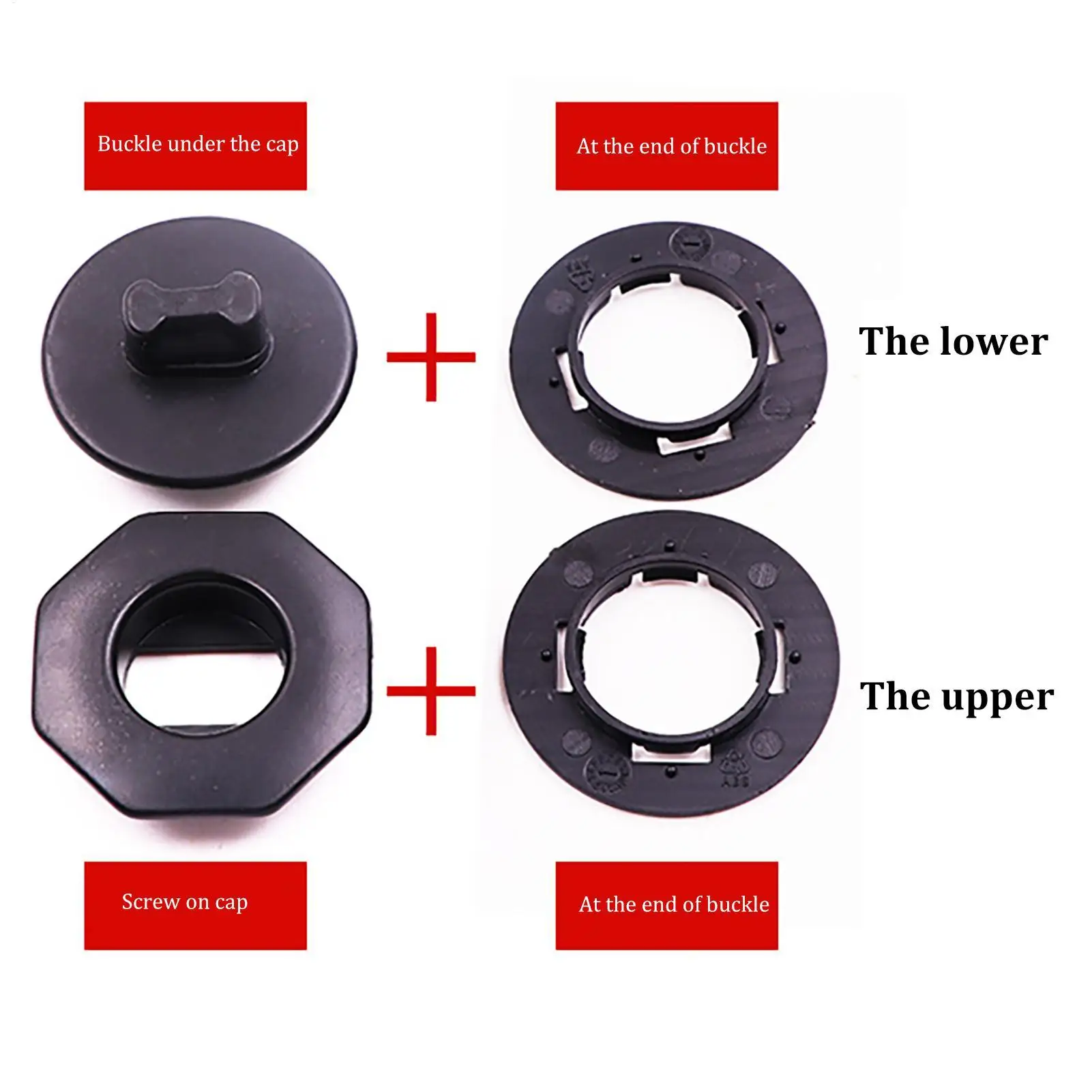 

10PCS Car Floor Mat Clips Fixing Clamps Carpet Retainer Grips Holders Round Carpet Clip Holder With Double Ring Rotating Buckle