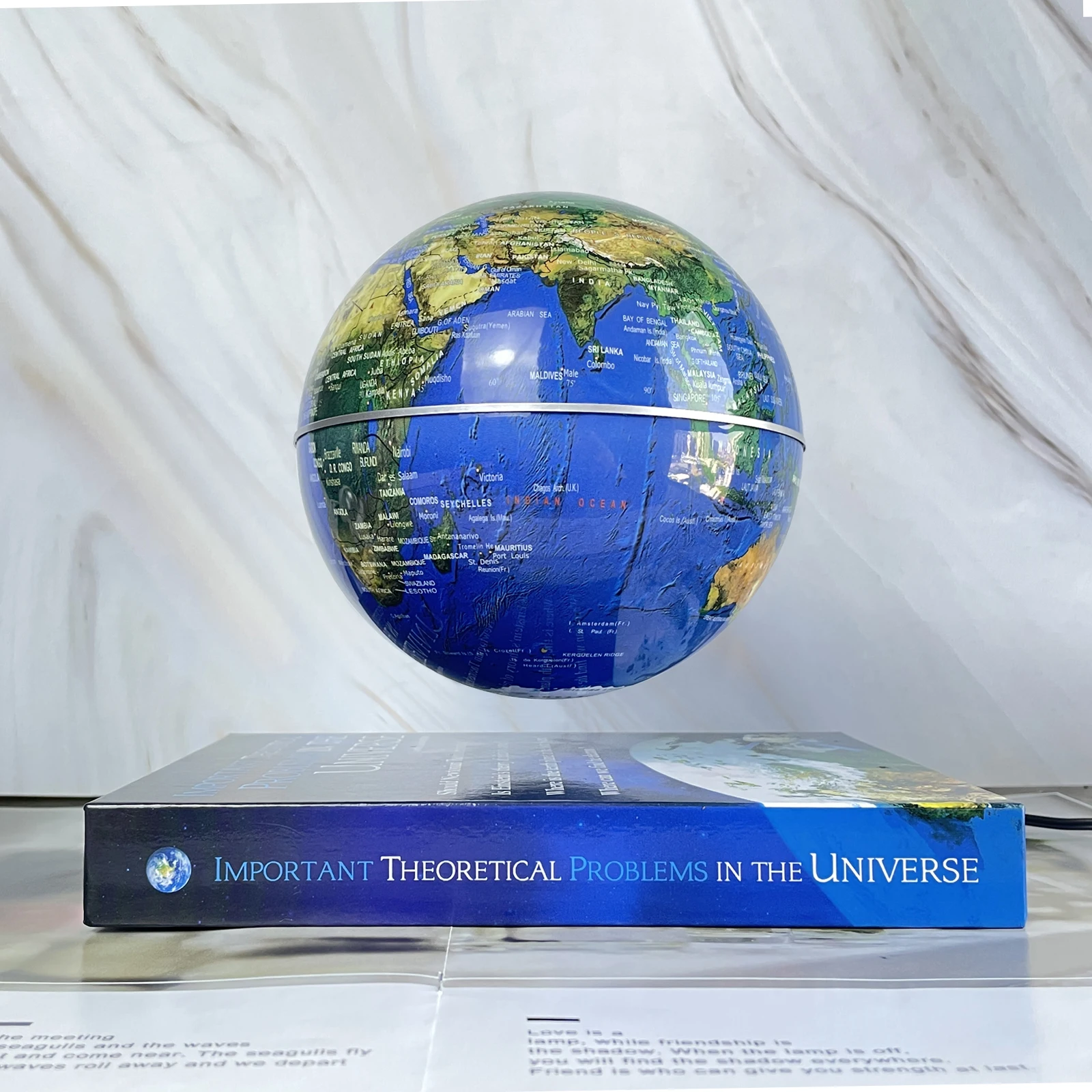 Magnetic Levitation Book Shape World Globe Floating and Rotating for Kids and Educational Sources