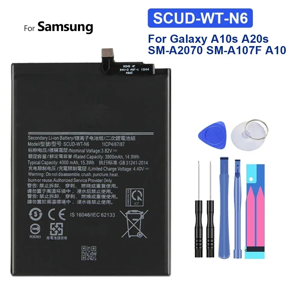 

Battery SCUD-WT-N6 4000mAh For Samsung Galaxy A10S A20S SM-A2070 A207F M A107F DS SM-A107F A10 A20 s