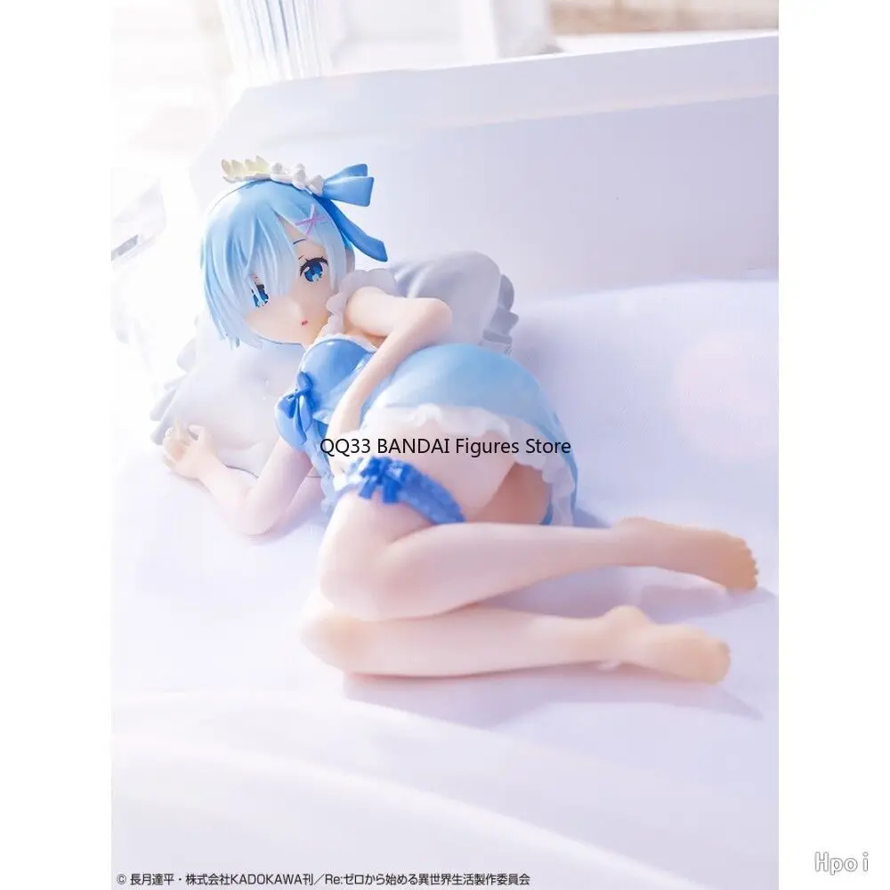 BANDAI Ichiban Kuji Anime Figura Emilia Rem&Ram Pijama Ver. Re: Zero Começando a Vida em Outro Mundo Modelo de Figura de Ação