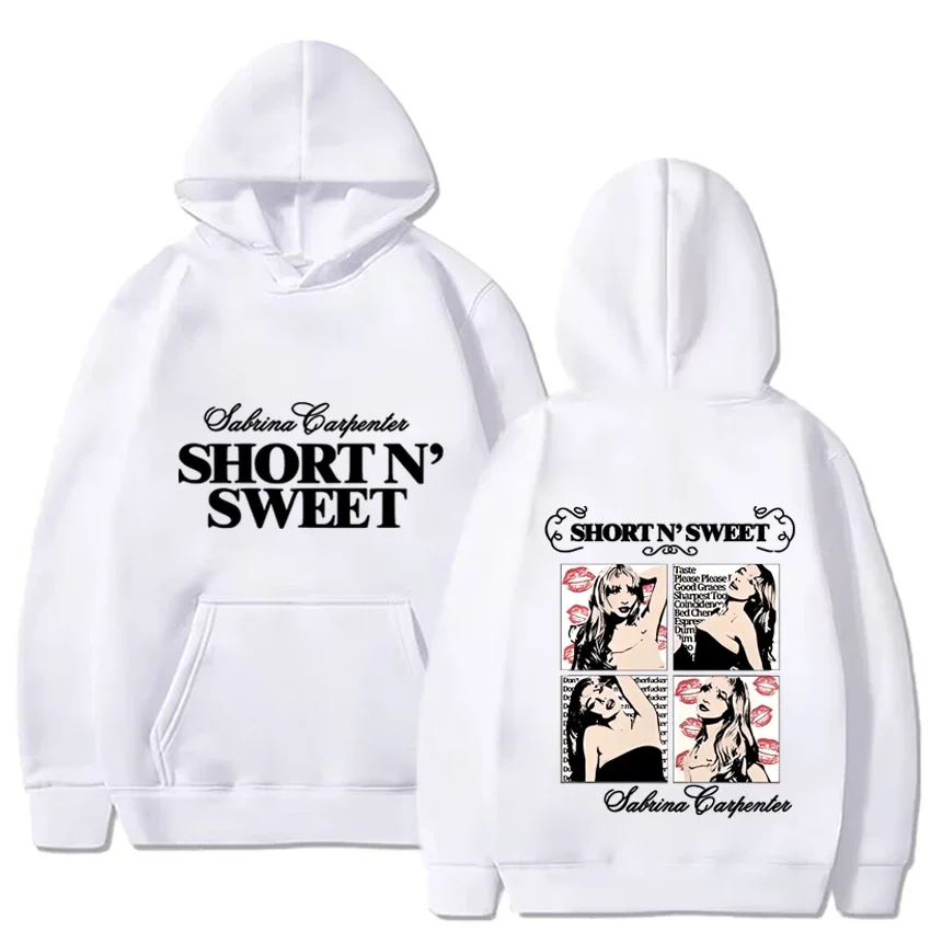 Sabrina Carpenter Short N' Sweet Graphics Hoodie Streetwear Aesthetic Hoodies Unisex Autumn Winter Harajuku Hooded Sweatshirts