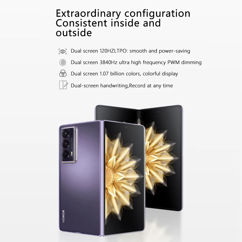 Wersja globalna Honor Magic V2 Składany telefon komórkowy 5G LTPO OLED 7,92" 50 MP Tylne kamery Snapdragon 8 Gen 2 5000 mAh 66 W NFC