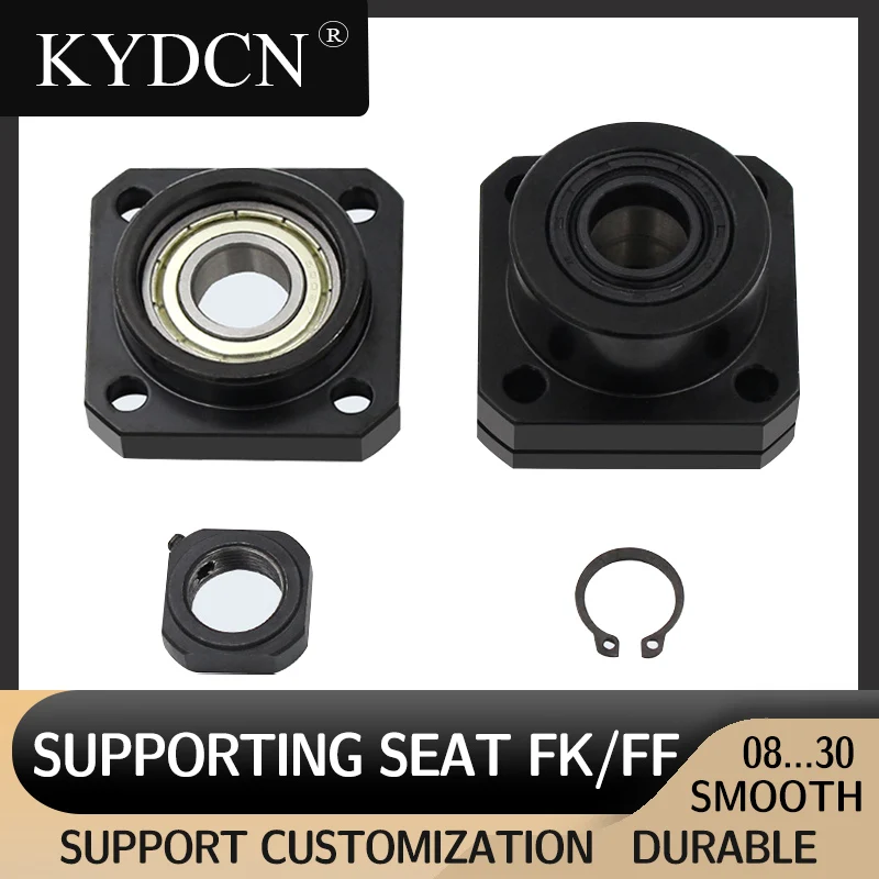 

1set FKFF6 FKFF8 FKFF10 FKFF12 FKFF15 Ball Screw End Supports Bearing Mounts For CNC Part Good Quality Ball Screw Support