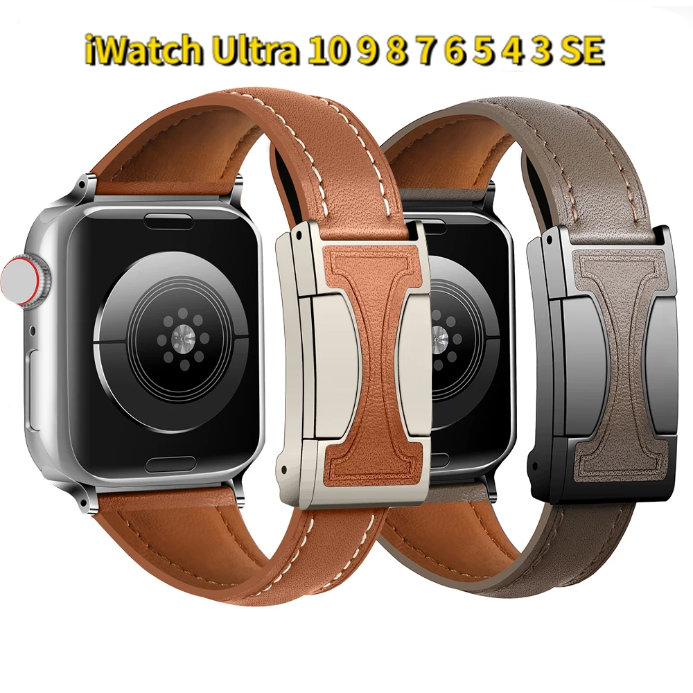 High end Strap For Apple Watch Ultra 2 49mm 45mm 44mm 42mm 46mm 41mm Metal Bracelet Wristband Correa iWatch 10 9 8 7 6 5 4 Band