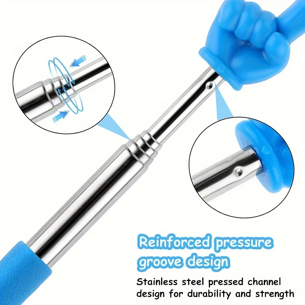 Teaching Stick For Teachers Classroom Finger Pointer Stainless Steel Telescopic Point Stick Presentation Whiteboard Hand Pointer