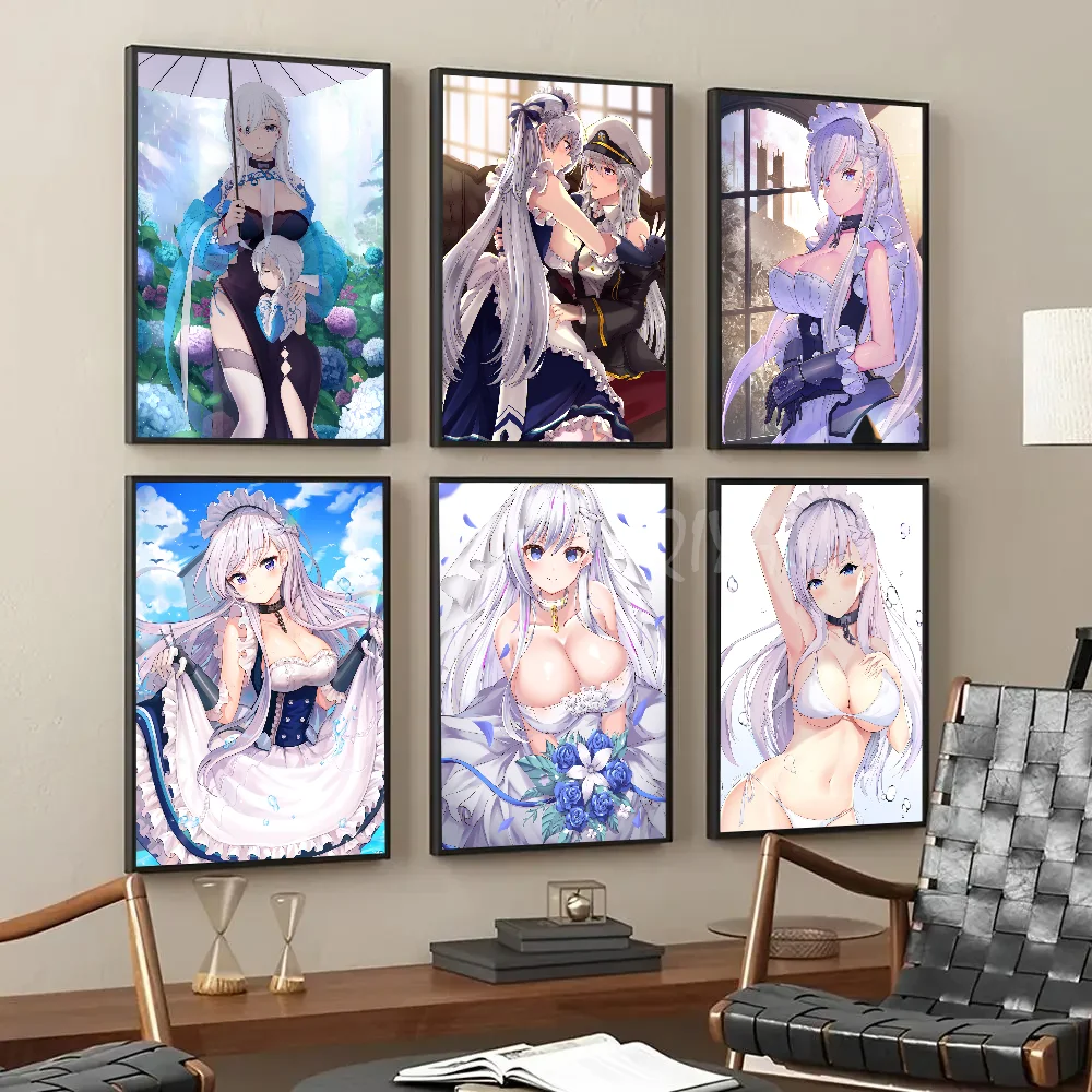 

Anime Game Azur Lane Belfast Poster Paper Print Home Living Room Bedroom Entrance Bar Restaurant Cafe Art Painting Decoration