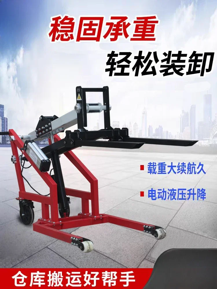 Convenient crank arm electric forklift loading and unloading logistics handling hydraulic electric stack height small