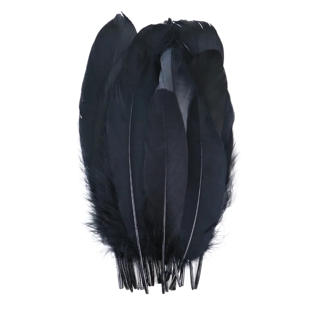 50Pcs Natural Black Goose Ostrich Feathers for Jewelry Earrings Making Diy Dream Catcher Decoration Crafts Plume Accessories