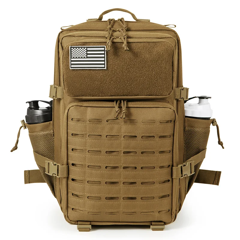 45L Tactische Rugzak Survival Tas Jacht MOLLE Rugzak GYM Voor Mannen EDC Outdoor Wandelen Rugzak Heks Fles Houder