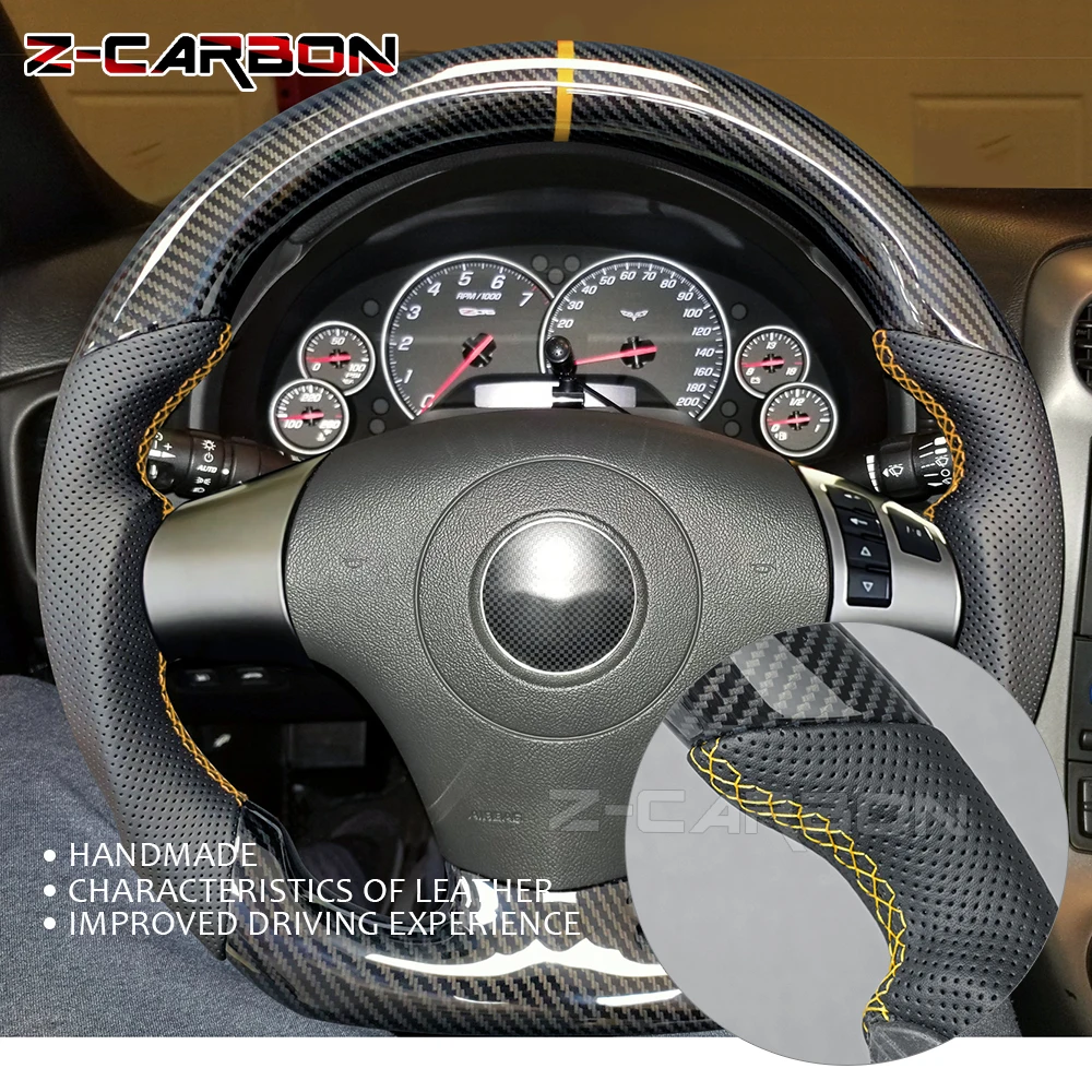 Hydro Printed Carbon Fiber Car Steering Wheel Sport Wheel For Chevrolet C6 2009-2013 Sport Wheel