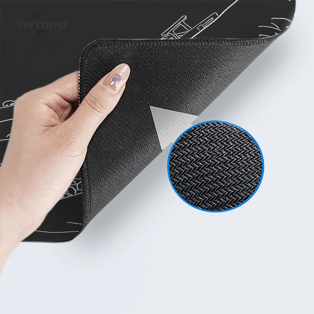 Mouse Pad Gaming Black Waves XL Custom HD Home Large Mousepad XXL Mechanical Keyboard Pad Carpet Non-Slip Office PC Mice Pad