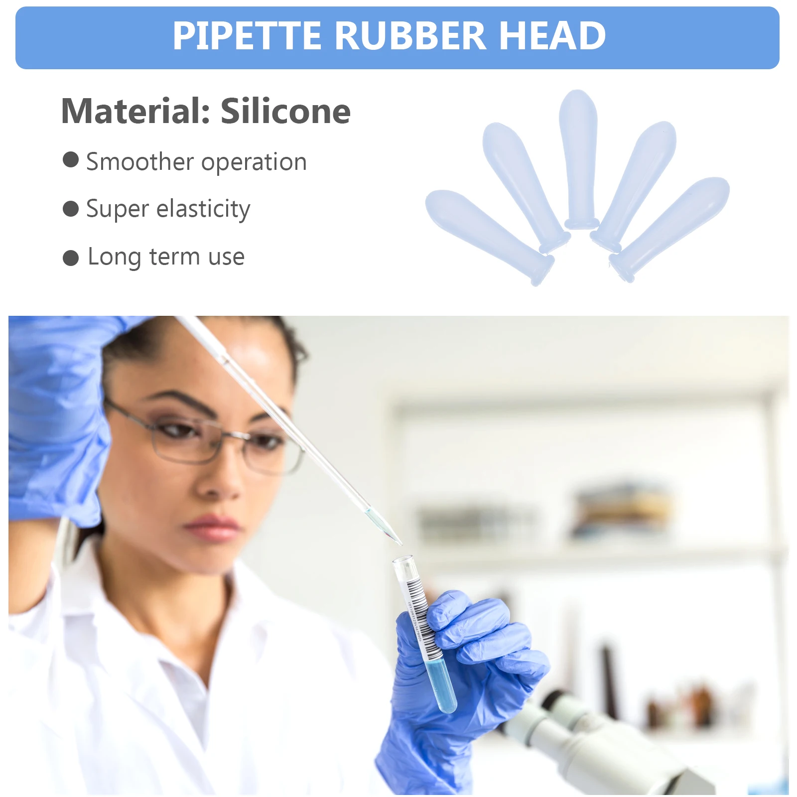 

10 Pcs Dropper Tip Droppers Pipette Silicone Nozzle Caps Graduated Pipettes Straw Cover Tips with Scale