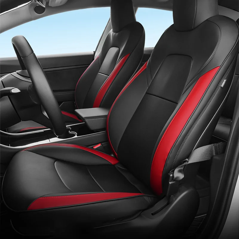 Luxury Custom Fit Seat Covers For Tesla Model 3 Tesla Model Y Full Set Wrap Waterproof Slip-on Accessories 2023 2022 2021 2020 image 3