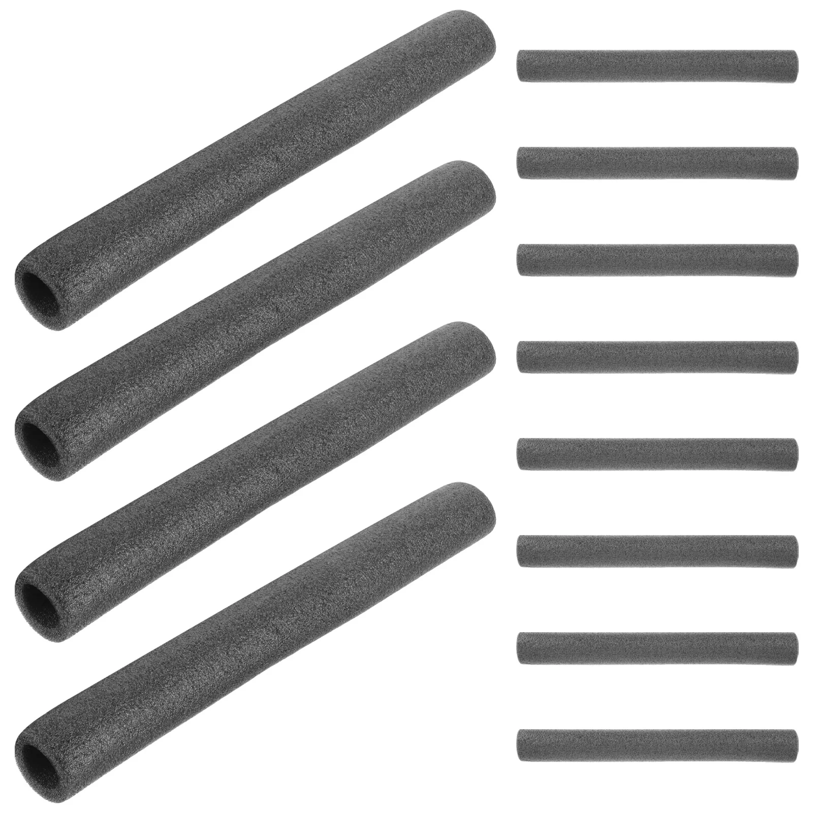 

12 Pcs Kid Trampoline Sponge Tube Pole Supple Covers Anti-collision Round Padding Black for Child