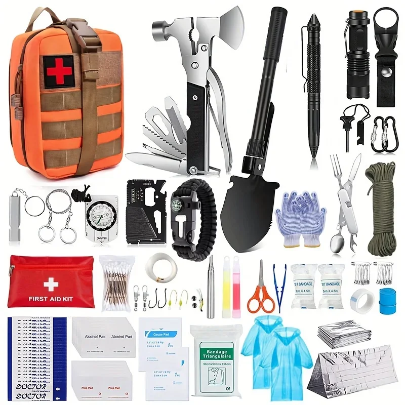 Survival First Aid Kit Survival Full Set Molle Outdoor Gear Emergency Kits Trauma Bag Camping Hiking IFAK Adventures Bag