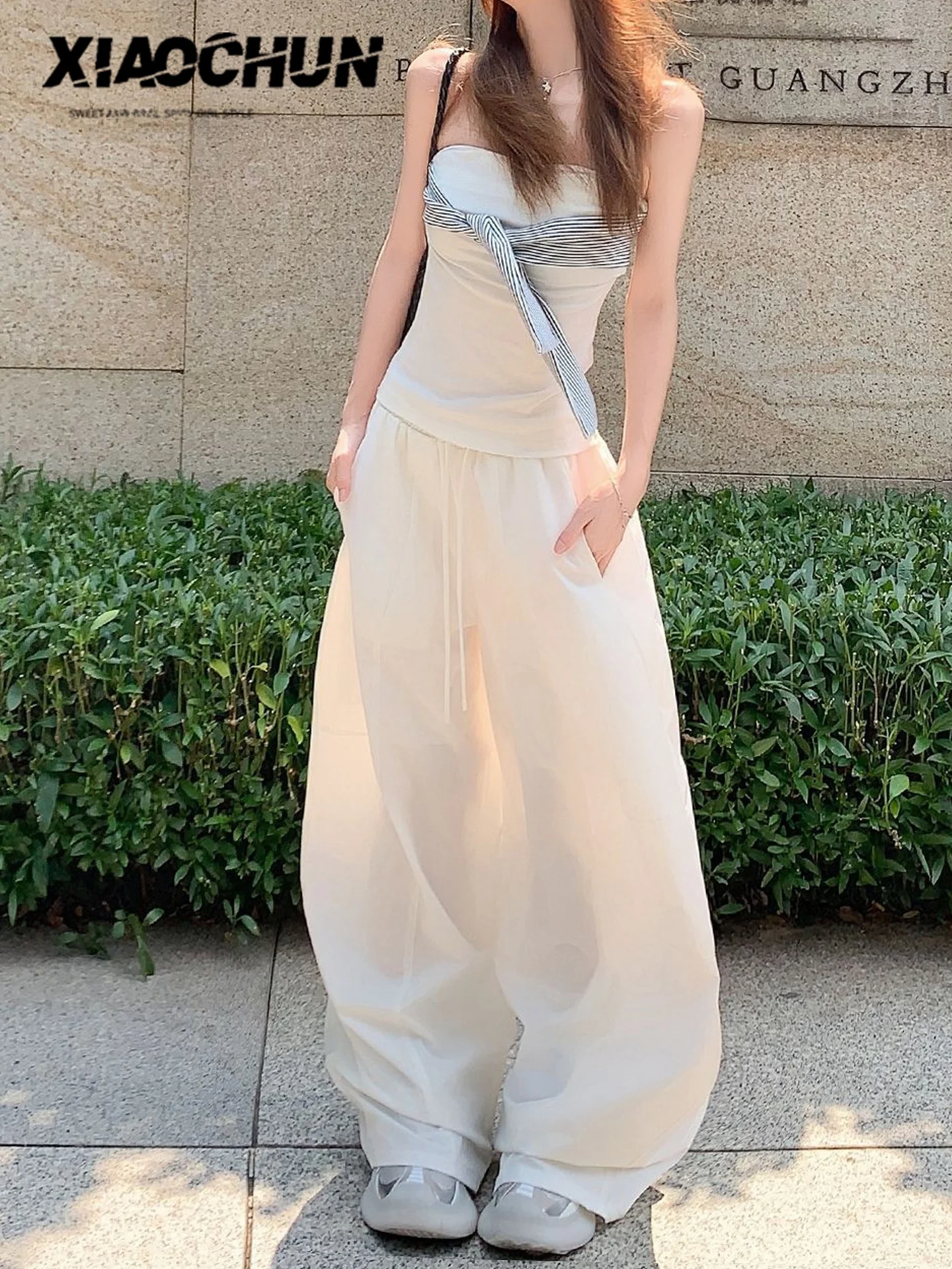 American Sle Casual Qui Dry Pantaloni sportivi a vita alta Gamba larga Vestibilità ampia per il corpo con pera Nuovo arrivo estivo