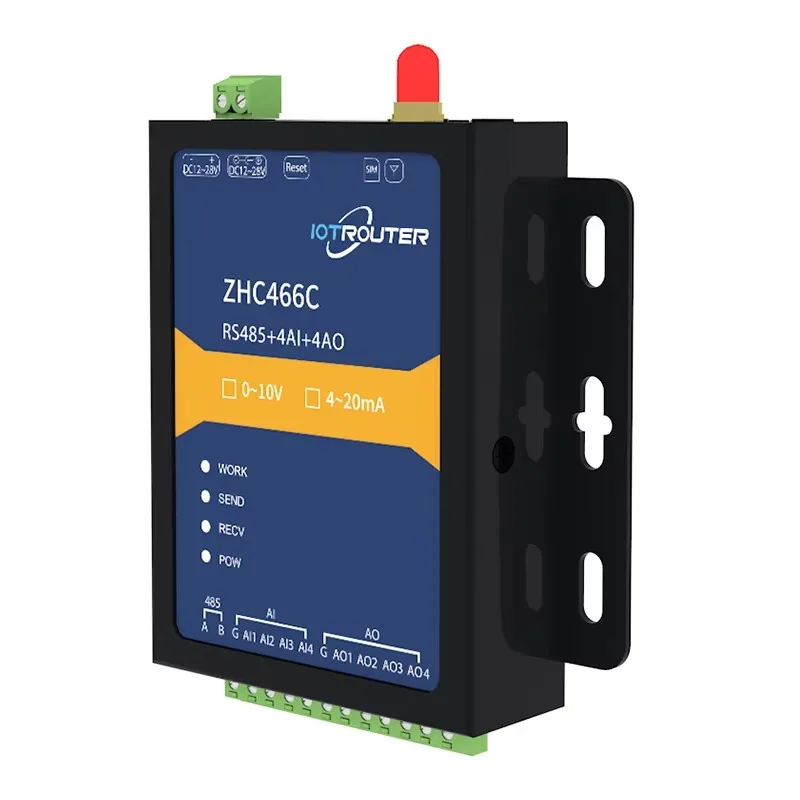 

Industrial 4G Remote IoT Gateway 0-10v Modbus Gsm Gateway with 4-20mA Analog Input and Output Wireless & RF Modules