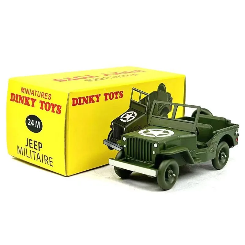 

Игрушки DINKY, масштаб 1:43, 24 м JEEP MILITAIRE, модель автомобиля из сплава, сувенирная коллекция, подарок для хобби