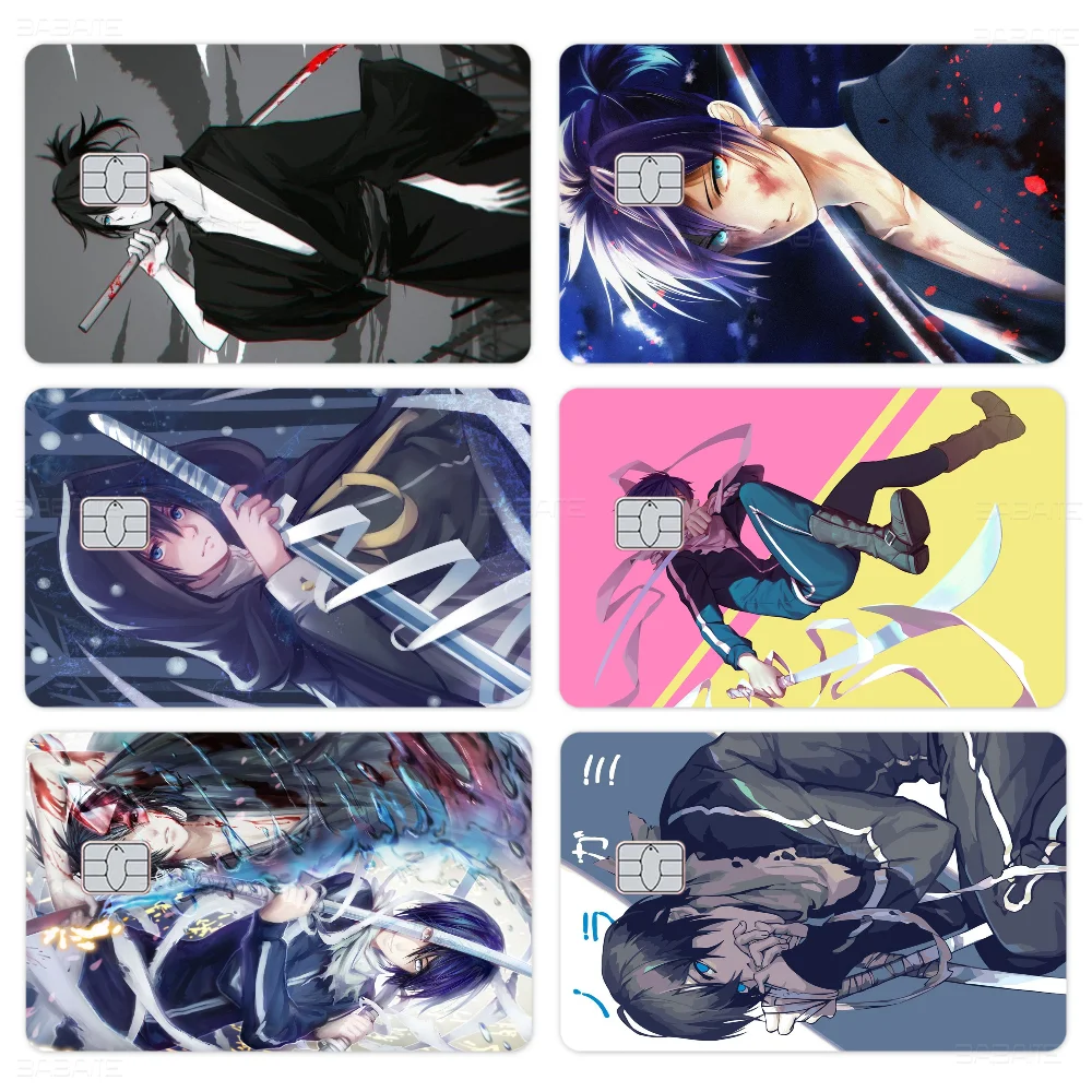 Noragami Yato Anime Anmie Sticker Film Skin Cover For Credit Card Debit Bank Card Front