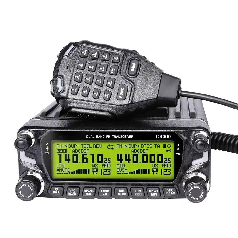 64~520MHZ ZASTONE D9000 Dual Band Car Mobile Radio 50W Amateur FM Radio Car  Air Band AM Reception Relay Function