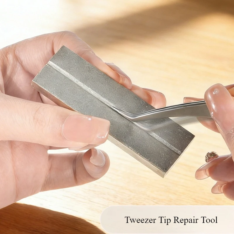 Women Multi-function Grindstone Tweezers Corrector Repair Tools for Tweezer Soldering Iron Tips Knife Pointed Head Correction