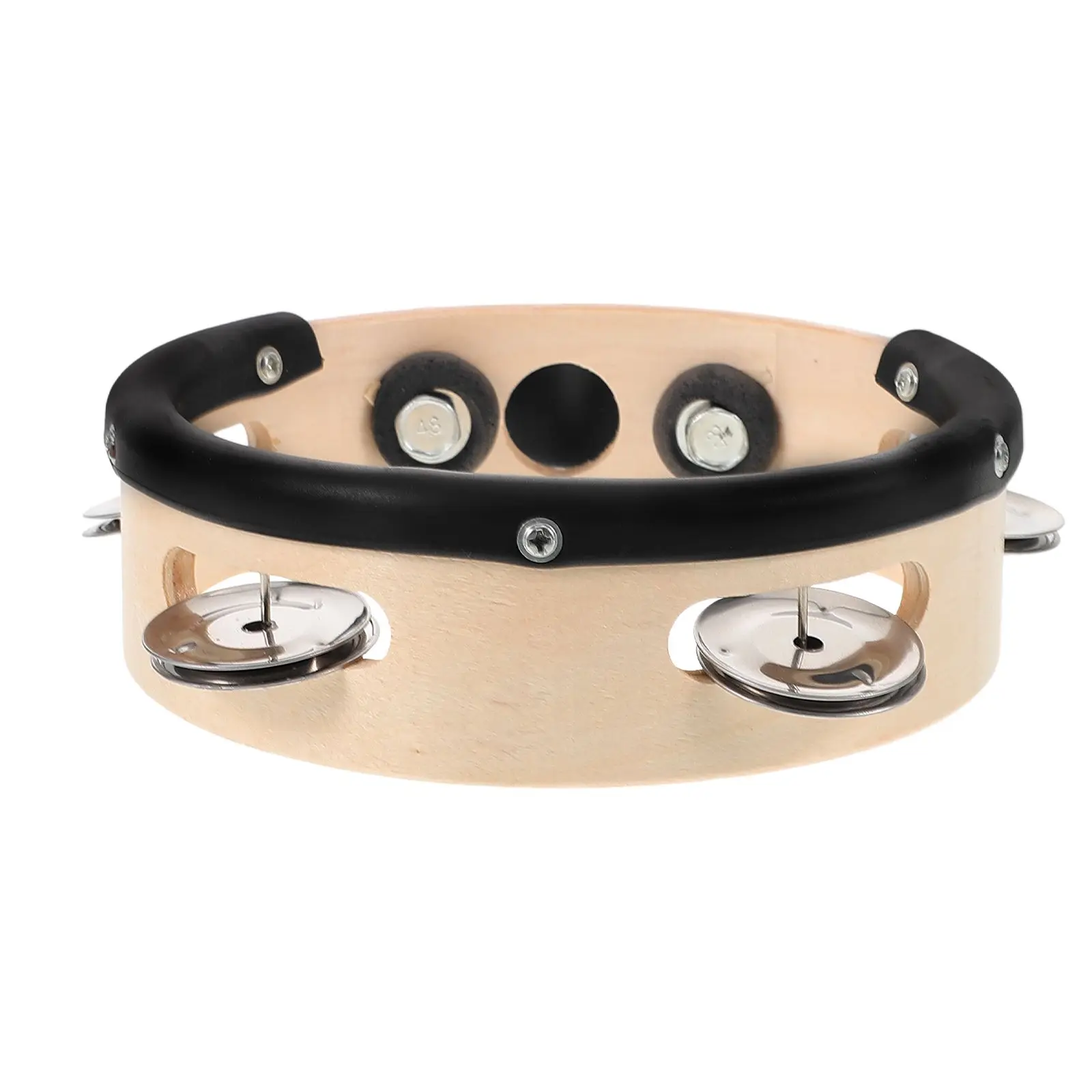 

6 Inch Tambourine Bell Drum Set Cymbal Hi Hat Musical Instruments Kids Handheld Moon Metal Durable Easy Installation Bright Tone