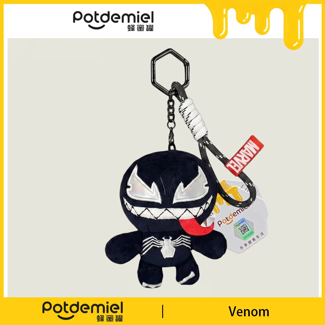 Porte-clés en peluche Potdemiel Marvel Venom, breloque pour sac à main, pendentif pour sac à dos, cadeau souvenir pour enfant, figurine à emporter au quotidien