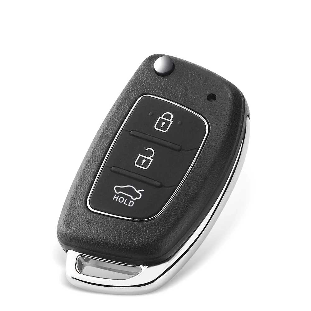 KEYYOU 1PCS For Hyundai Solaris Verna ELANTRA Santa Fe i10 i20 i30 i35 i40 IX35 IX45 3 Buttons Flip Car Key Case